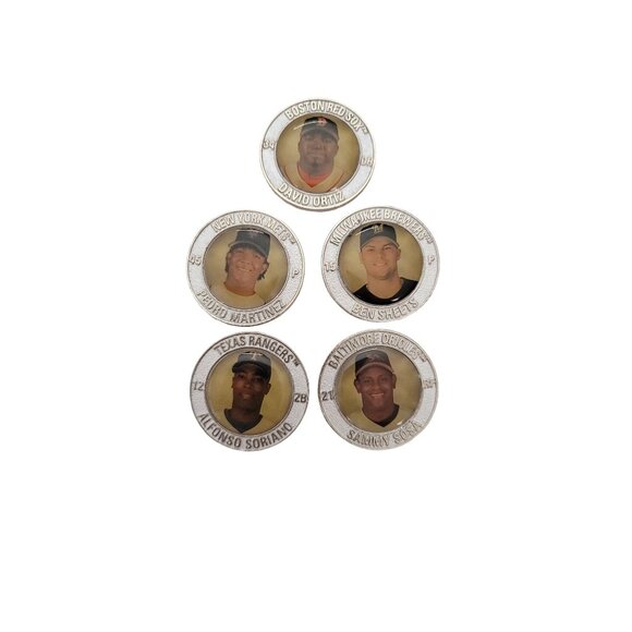 Lot of 5 2005 Major League Baseball Superstar Medallions E993 - Picture 2 of 9